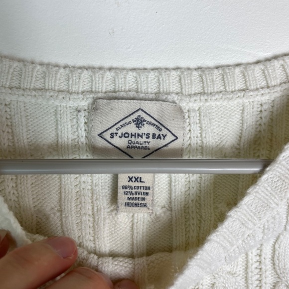 Vintage St. John’s Bay Cable Knit Heritage Sweater Women XXL Old Money Fisherman - Picture 2 of 11